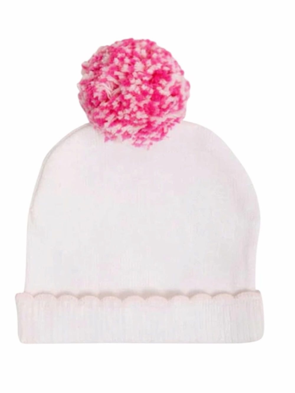 The Beaufort Bonnet Company I’m Here Pom Pom Hat in white & palm beach pink
